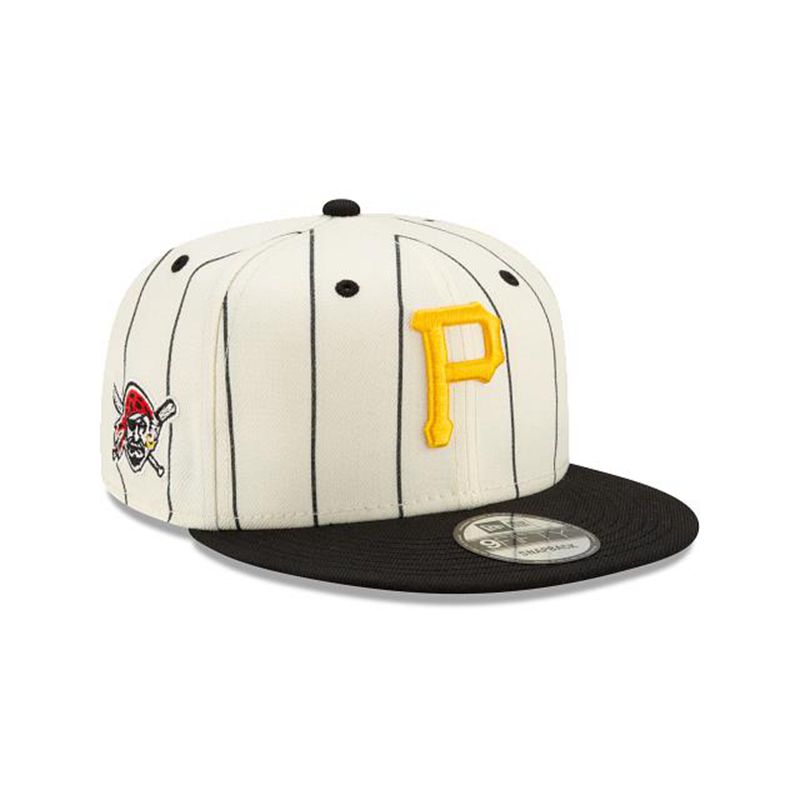 MLB Pittsburgh Pirates Pinstripe 9Fifty Snapback (KQE8509) - White New Era Caps